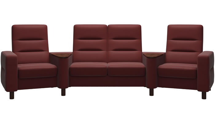 Stressless Wave Sector in Paloma Cherry Leather